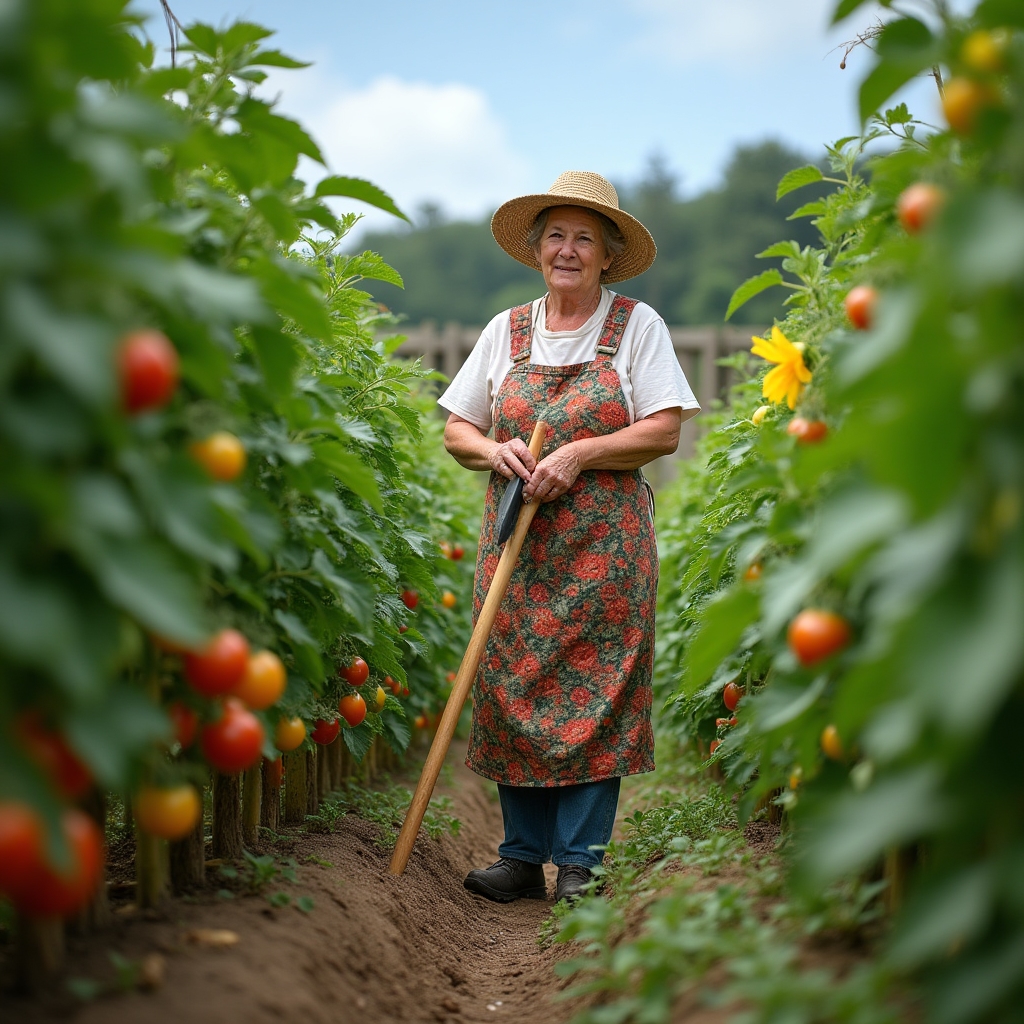Grădină cu legume locale crescute natural în România